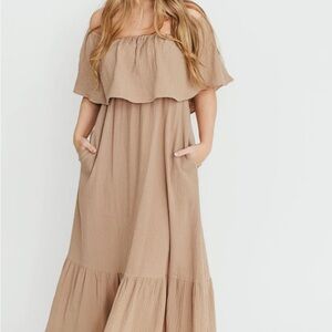 Josie 100% Cotton Maxi Dress (Bump & Nursing friendly)